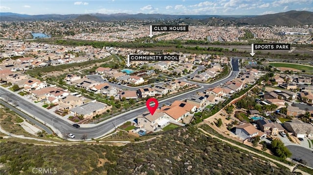 30688 Lone Pine Dr, Menifee, CA 92584 - aerial view of property and surrounding area with nearby suburban area and mountains