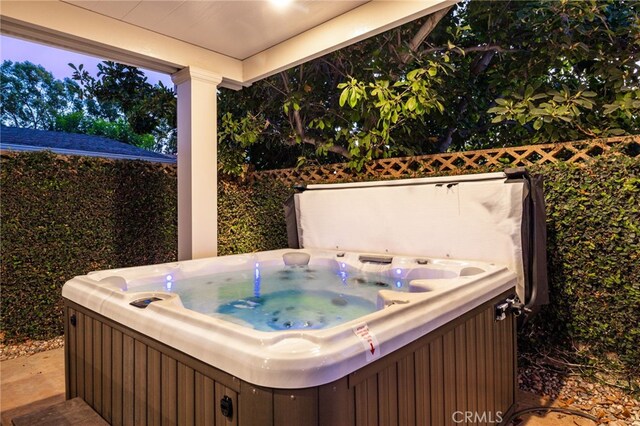 17892 Wellington Ave, North Tustin, CA 92780 - view of patio / terrace with a hot tub