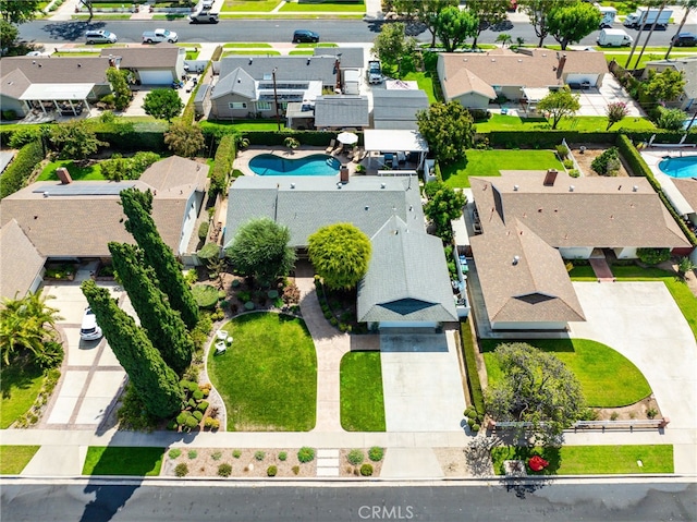 bird's eye view featuring a residential view