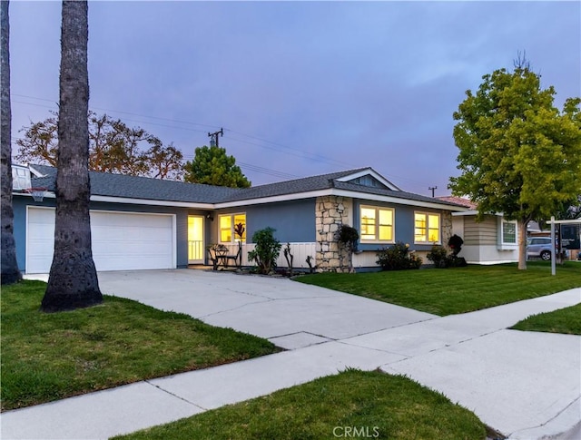 6151 Tyndall Dr, Huntington Beach, CA 92647 - single story home with driveway, an attached garage, a front yard, and stucco siding