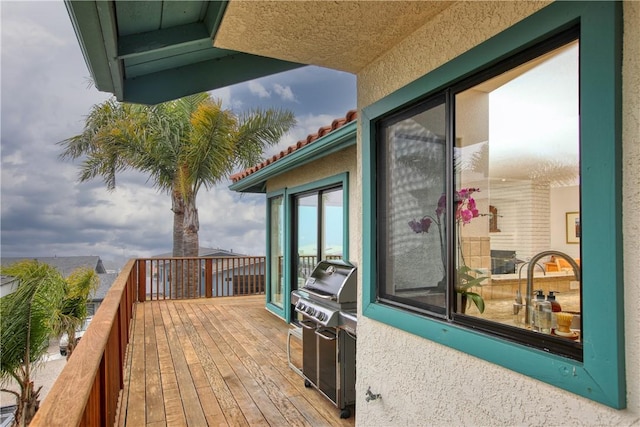 exterior space featuring a grill