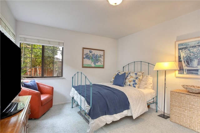 bedroom with baseboards and carpet flooring