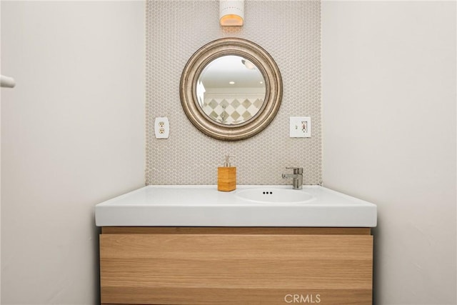 455 E Ocean Blvd Unit 411, Long Beach, CA 90802 - bathroom with wallpapered walls and vanity