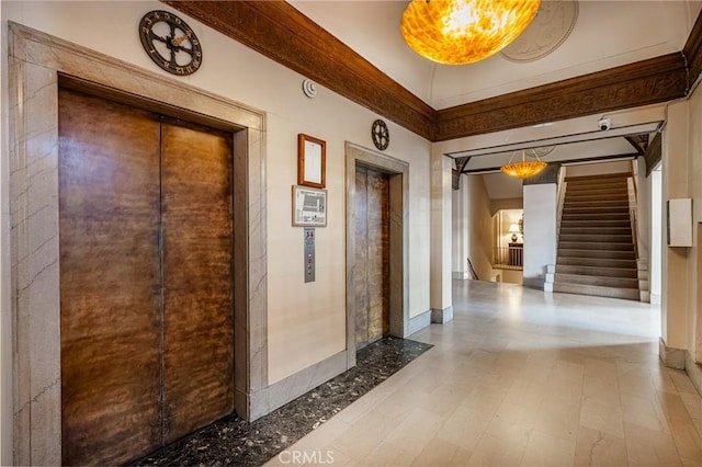 455 E Ocean Blvd Unit 411, Long Beach, CA 90802 - hallway with stairs and elevator