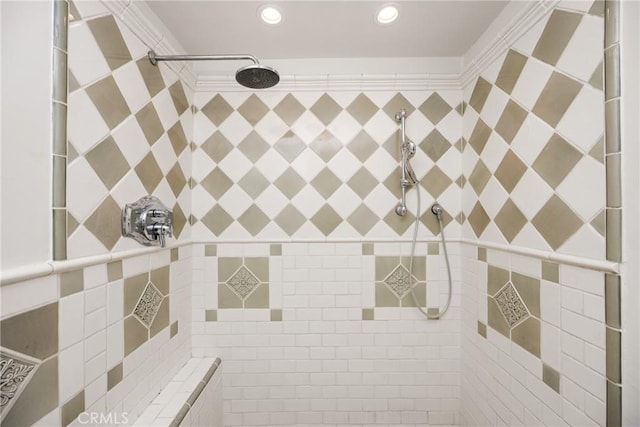 455 E Ocean Blvd Unit 411, Long Beach, CA 90802 - full bathroom featuring recessed lighting and a tile shower