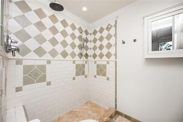 455 E Ocean Blvd Unit 411, Long Beach, CA 90802 - full bath with tiled shower, recessed lighting, and toilet