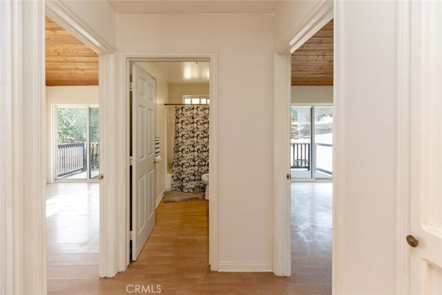 42135 San Francisquito Canyon Rd, Green Valley, CA 91390 - hallway with light wood-style floors