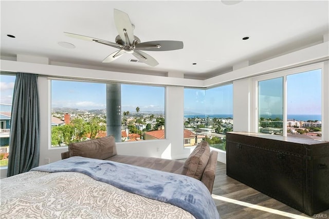 33961 Granada Dr, Dana Point, CA 92629 - bedroom featuring wood finished floors, multiple windows, and recessed lighting