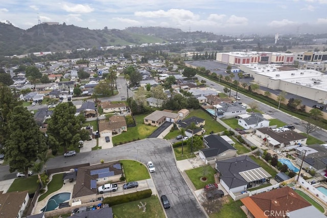aerial view with a residential view
