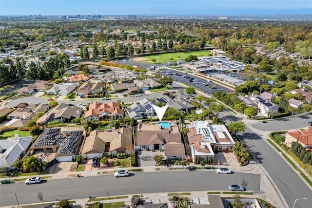 aerial view of residential area