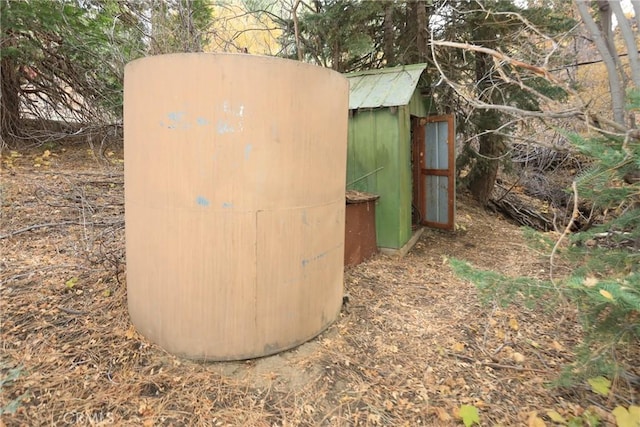 view of shed