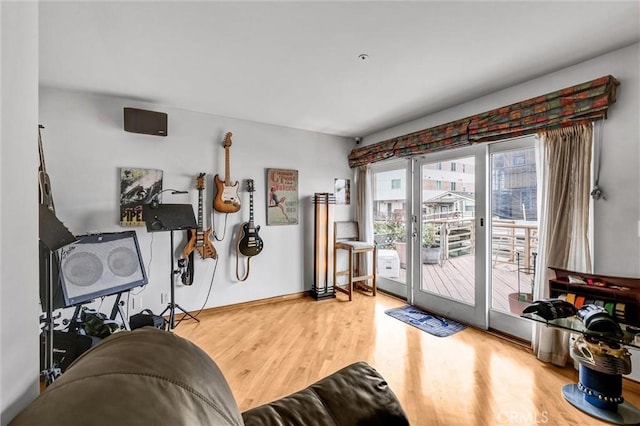 16745 Bayview Dr Unit B, Sunset Beach, CA 90742 - living area with wood finished floors