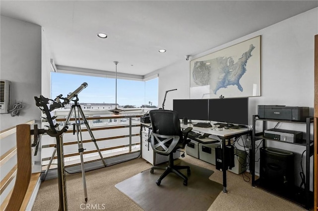16745 Bayview Dr Unit B, Sunset Beach, CA 90742 - carpeted office with recessed lighting
