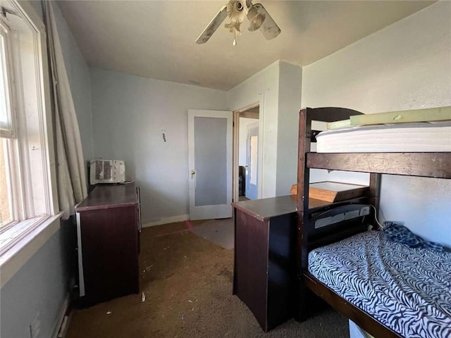 107 N Rine St, Alturas, CA 96101 - bedroom with baseboards, carpet, and a ceiling fan
