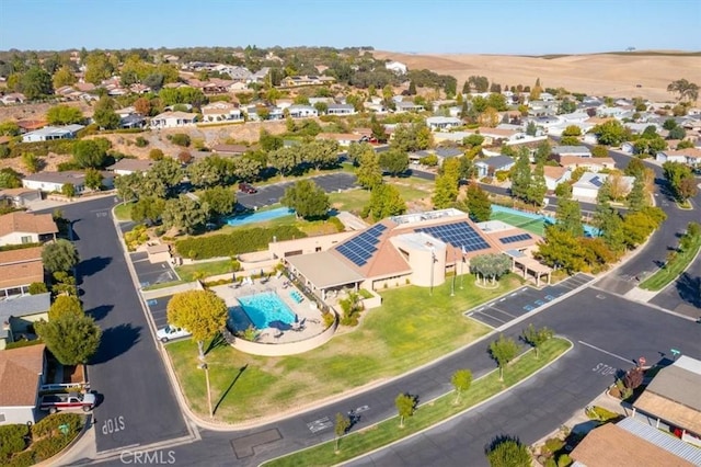 bird's eye view with a residential view
