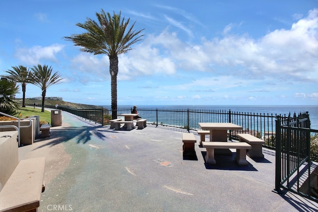 33571 Binnacle Dr, Dana Point, CA 92629 - view of patio / terrace with a water view