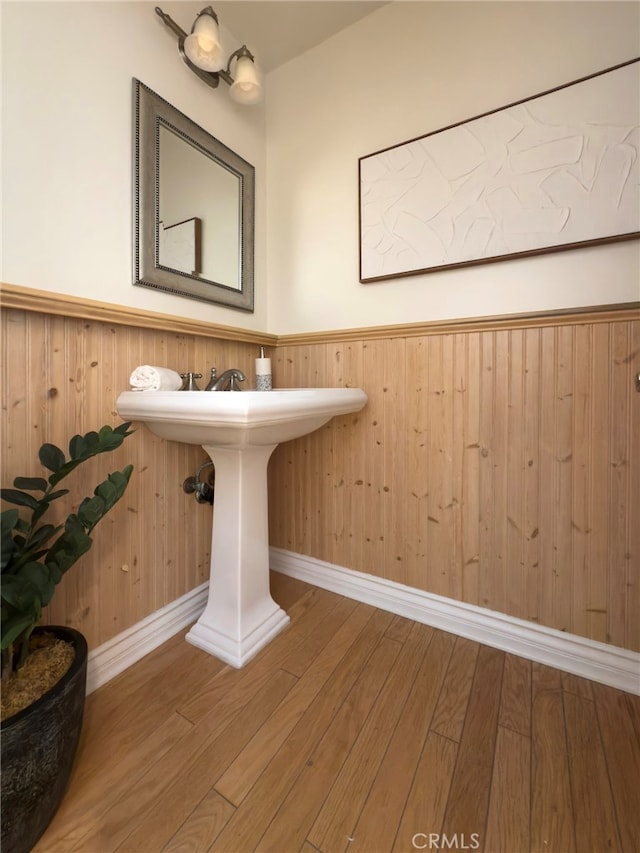 33571 Binnacle Dr, Dana Point, CA 92629 - bathroom with wainscoting and wood finished floors
