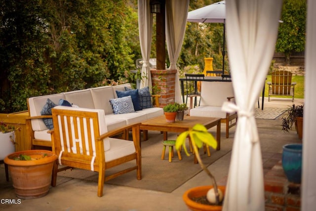1009 Grandview Ave, Ojai, CA 93023 - view of patio / terrace featuring an outdoor living space