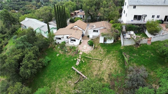 drone / aerial view with a residential view