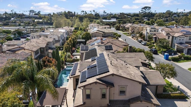 drone / aerial view featuring a residential view