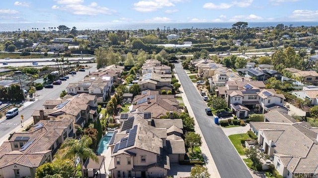 aerial view with a residential view