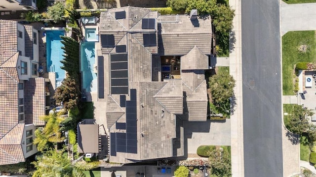 715 Blossom Rd, Encinitas, CA 92024 - aerial view of property's location featuring a pool area