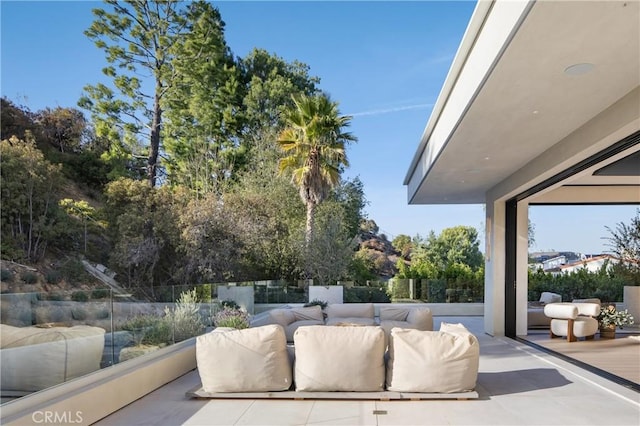 17177 Adlon Rd, Encino, CA 91436 - view of patio / terrace with an outdoor hangout area