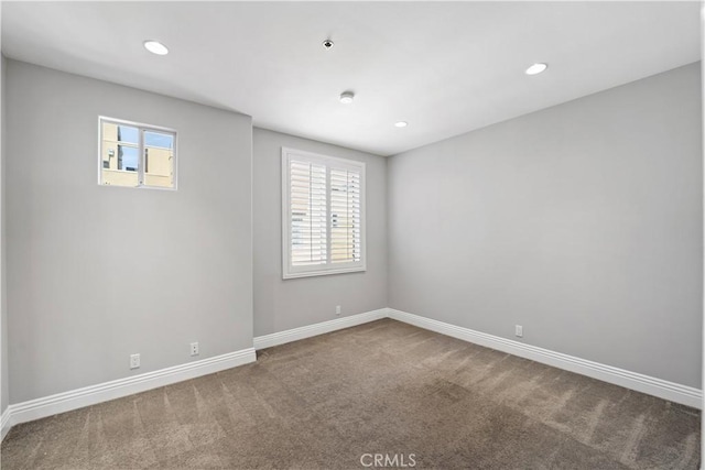 5350 Sepulveda Blvd Unit 15, Sherman Oaks, CA 91411 - spare room featuring carpet floors, baseboards, plenty of natural light, and recessed lighting