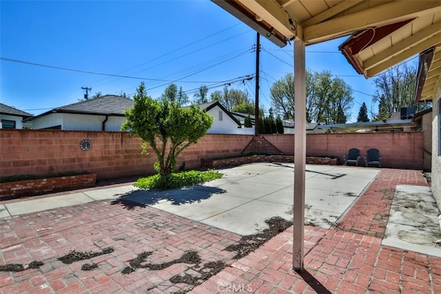 view of patio / terrace with a fenced backyard