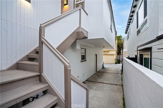 view of stairway