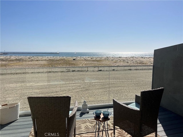 6 Voyage St Unit 204, Marina Del Rey, CA 90292 - deck featuring view of water and beach