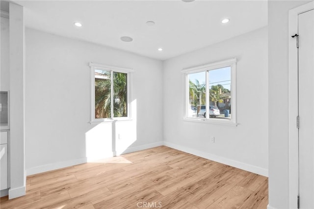 4641 W 130th St, Hawthorne, CA 90250 - spare room featuring plenty of natural light, light wood-style flooring, recessed lighting, and baseboards