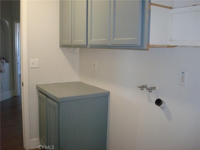 laundry room with cabinet space