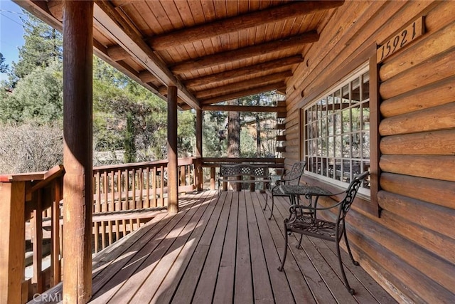 view of wooden deck