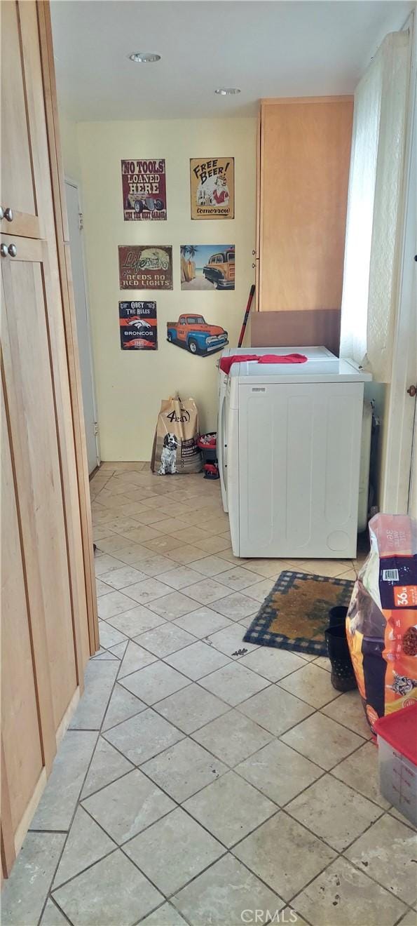 interior space with washer / dryer