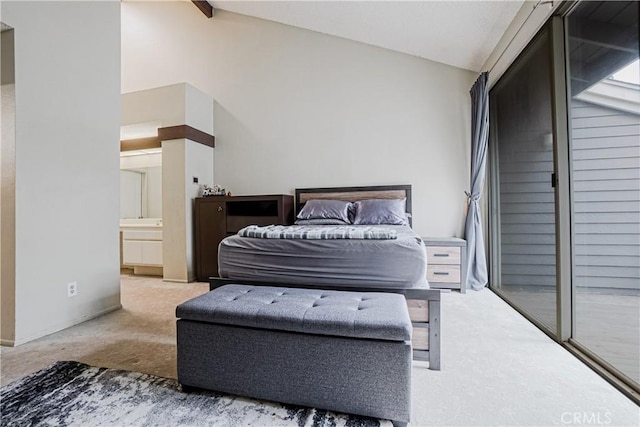 25301 Pine Creek Ln, Wilmington, CA 90744 - bedroom with vaulted ceiling, carpet floors, and baseboards