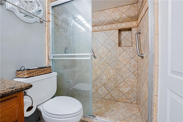 25301 Pine Creek Ln, Wilmington, CA 90744 - full bath featuring toilet, vanity, and a stall shower