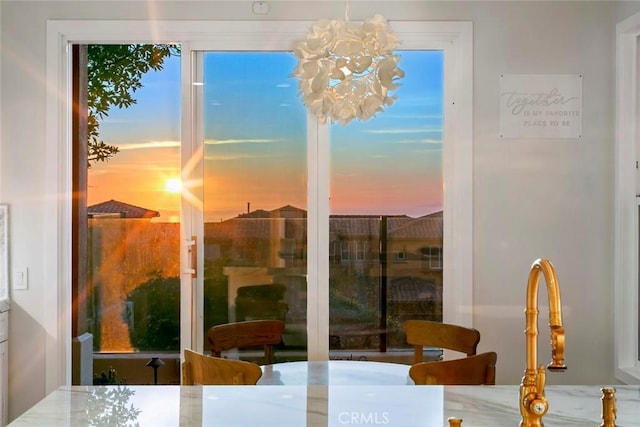 7 Suprema Dr, Newport Coast, CA 92657 - dining space with a chandelier