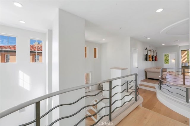 7 Suprema Dr, Newport Coast, CA 92657 - corridor featuring recessed lighting and wood finished floors