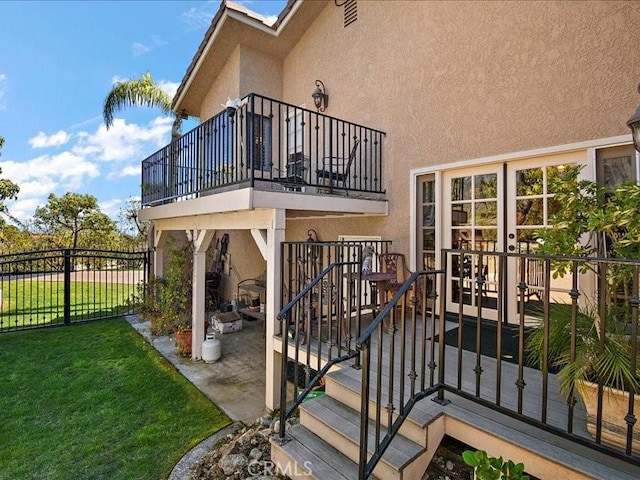 2565 Cliff Rd, Upland, CA 91784 - view of patio with fence and a balcony