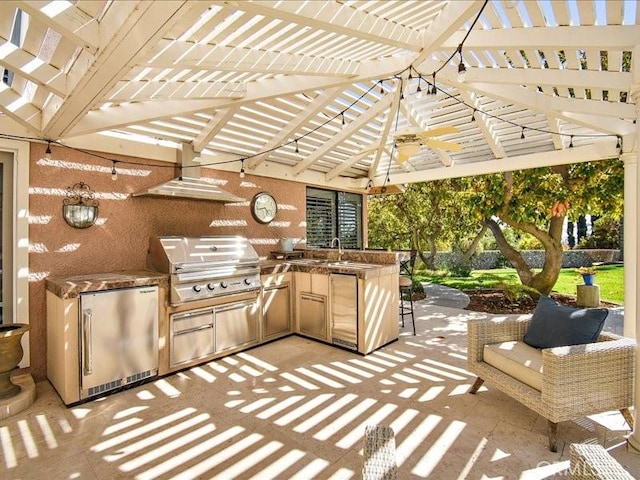 2565 Cliff Rd, Upland, CA 91784 - view of patio with a pergola, grilling area, and area for grilling