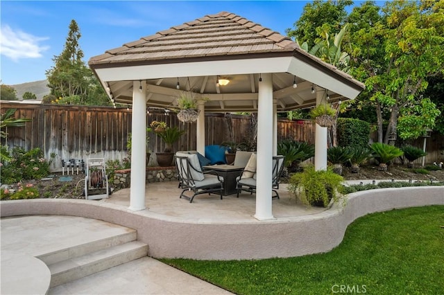 2565 Cliff Rd, Upland, CA 91784 - fenced backyard with a gazebo and a patio