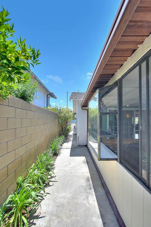 view of patio / terrace with fence