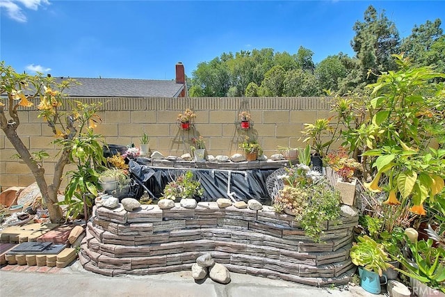view of fenced backyard