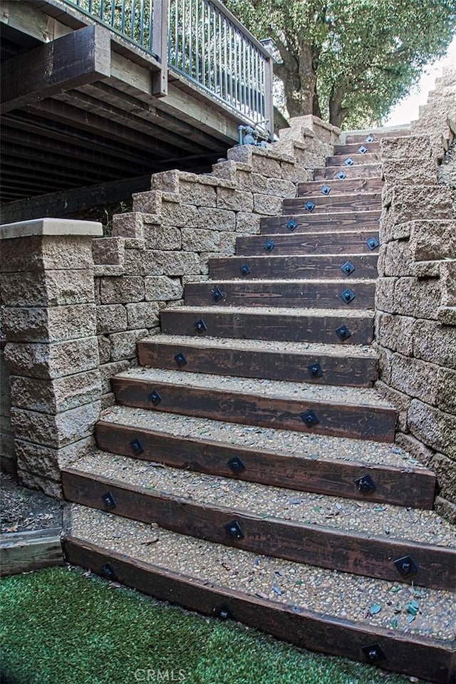 view of stairway