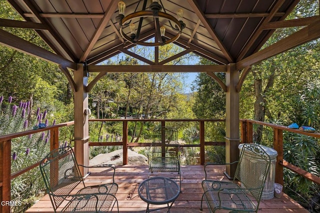 12617 Koenigstein Rd, Santa Paula, CA 93060 - wooden terrace with a gazebo