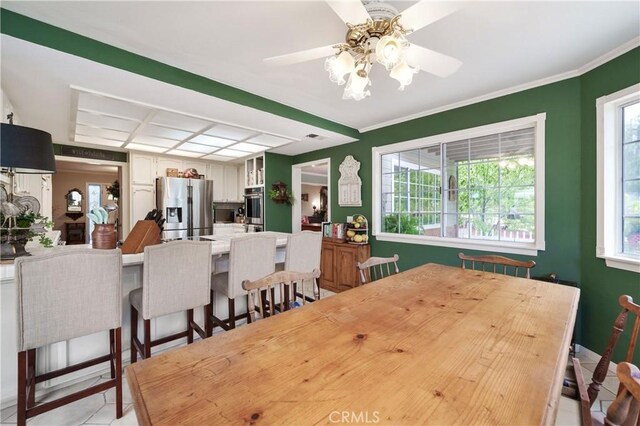 31065 Avenida Del Reposo, Temecula, CA 92591 - dining space featuring ceiling fan and visible vents