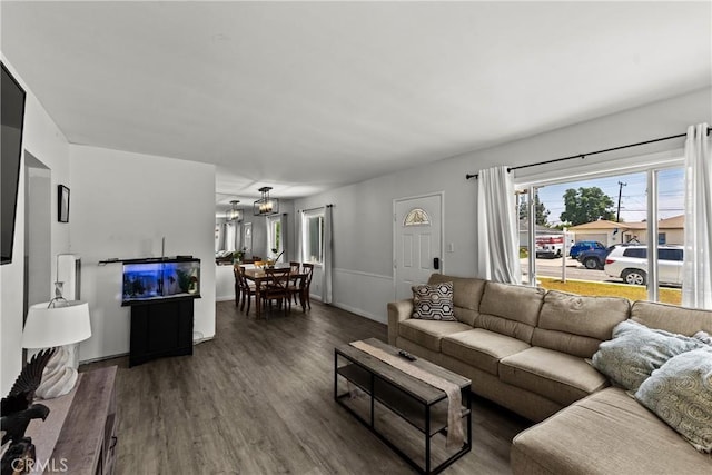 11525 Corby Ave, Norwalk, CA 90650 - living area with wood finished floors and a chandelier