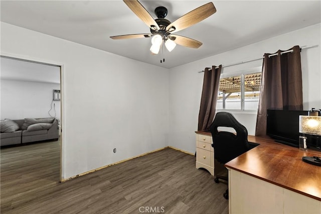 11525 Corby Ave, Norwalk, CA 90650 - office with wood finished floors and ceiling fan