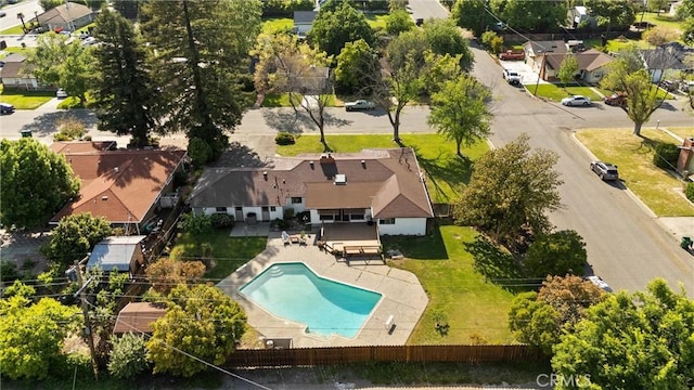 aerial view featuring a residential view